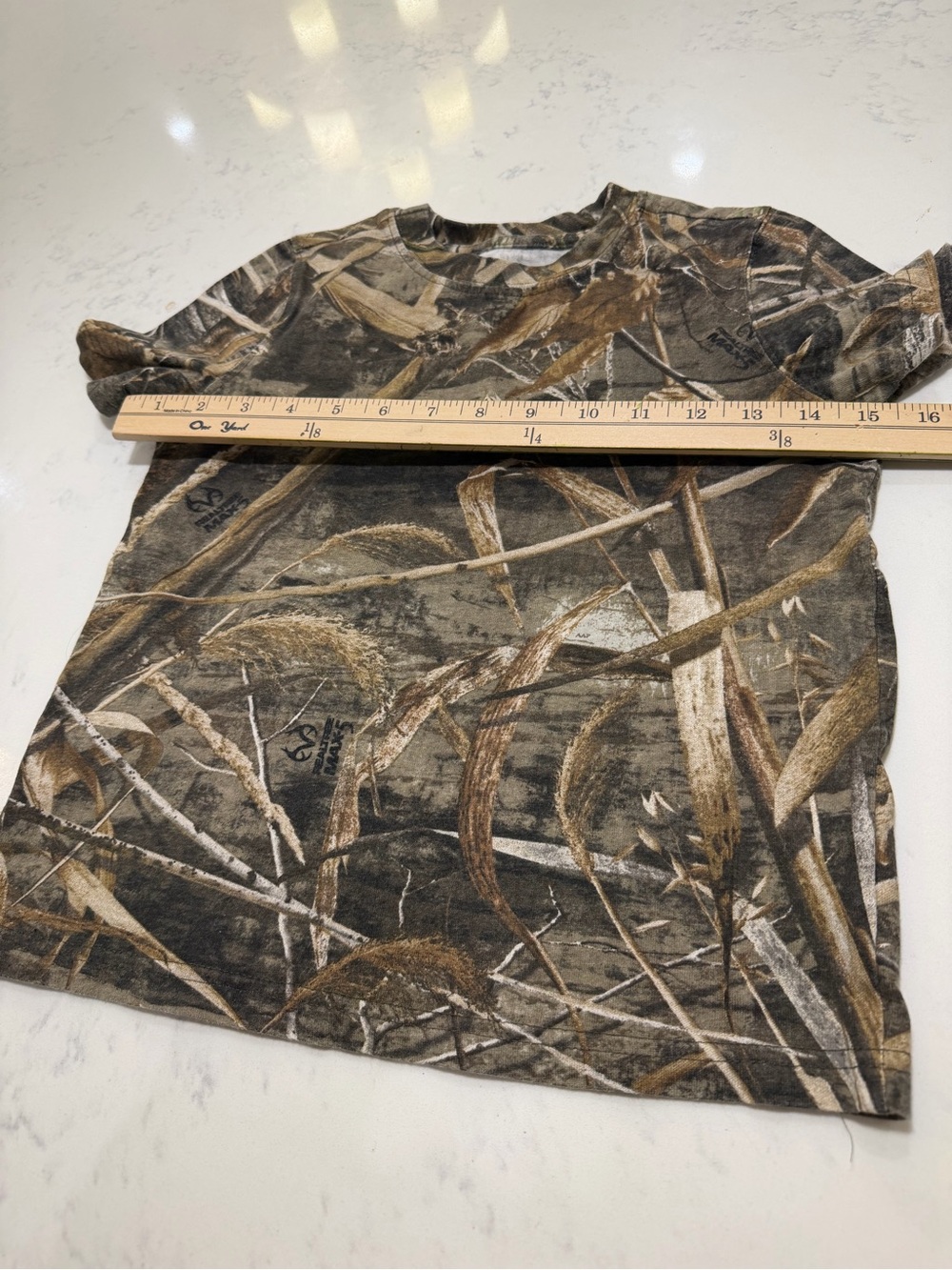 Magellan Outdoors Camo Short Sleeve Tee in Brown and Green - Picture 5 of 6